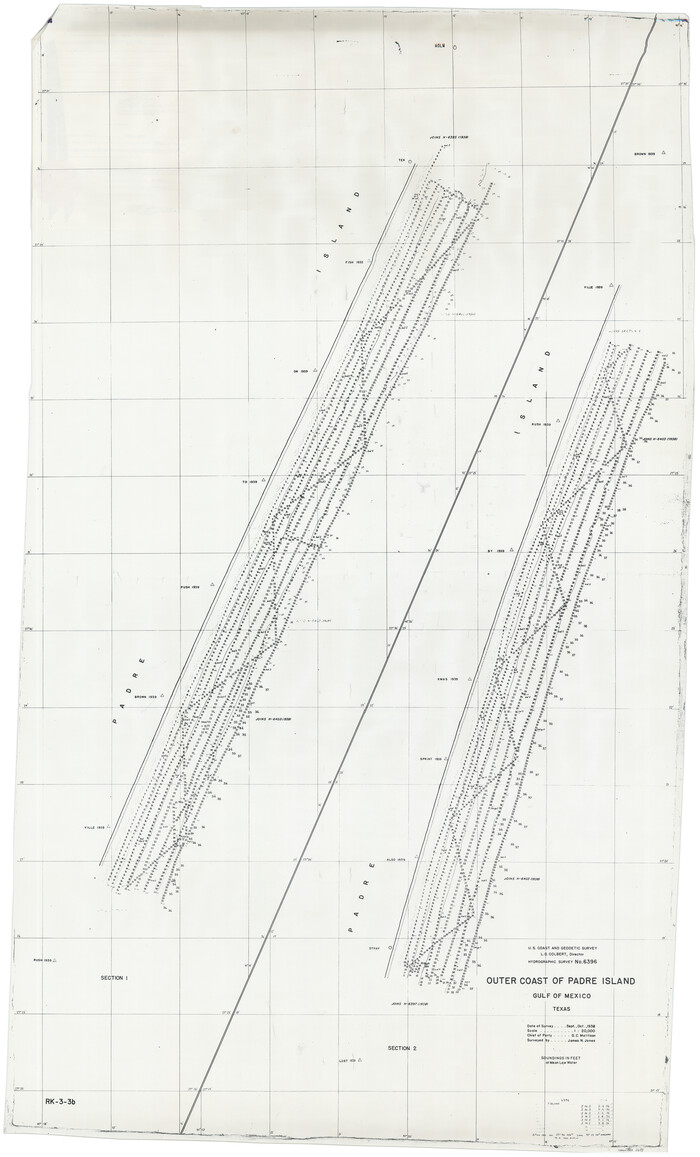 2699, Hydrographic Survey H-6396 of Outer Coast of Padre Island; Gulf of Mexico, General Map Collection
