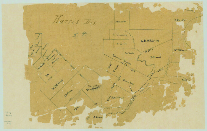 276, [Surveys in the Harris District at Clear Lake], General Map Collection
