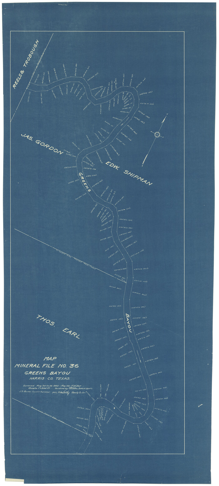2786, [Sketch for Mineral Application 11108 - Greens Bayou], General Map Collection
