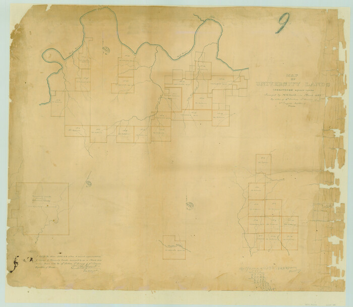 281, University Lands Situated in Robertson County, General Map Collection