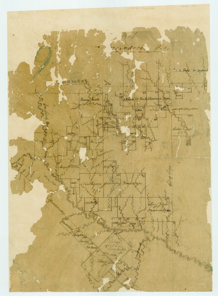 282, [Surveys in the Nacogdoches District, from the Sabine River to Cowleach Fork], General Map Collection
