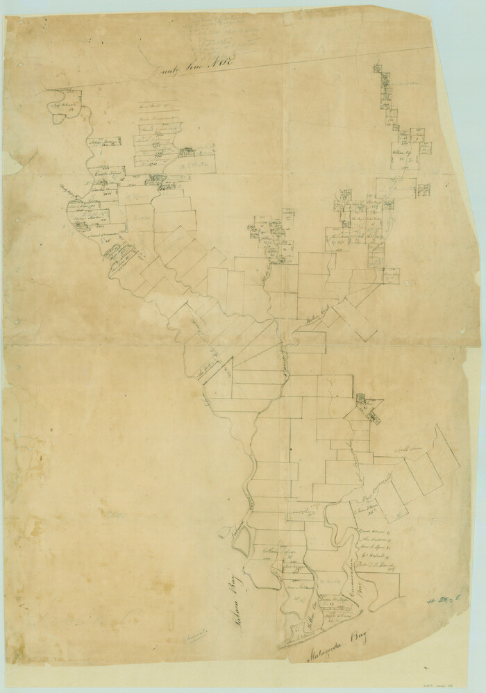 283, [Plat of All Surveys on Lavaca Not Heretofor Returned], General Map Collection
