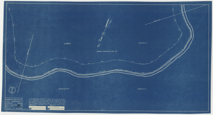 2864, [Sketch for Mineral Application 27670 - Strip between Simon Sanchez leagues and Trinity River], General Map Collection