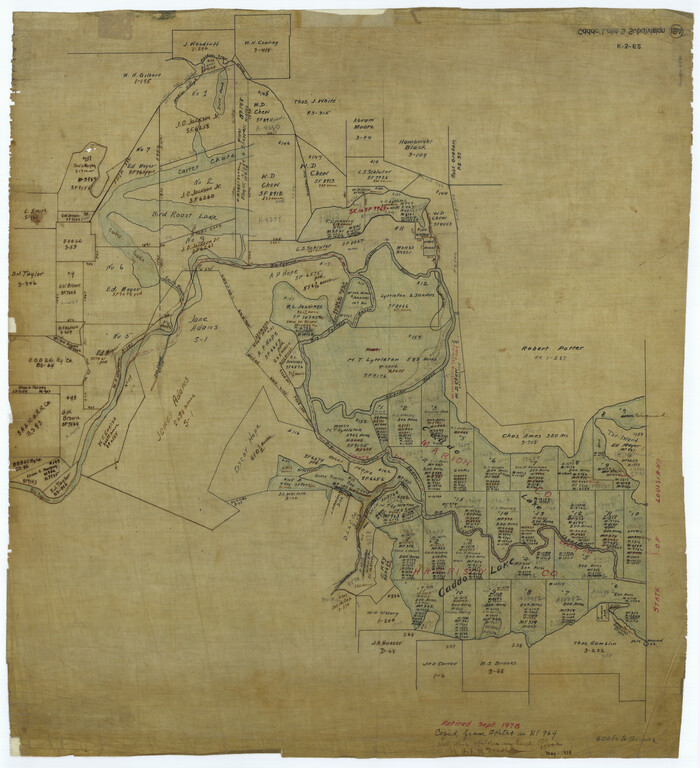 2896, [Caddo Lake & Subdivisions], General Map Collection