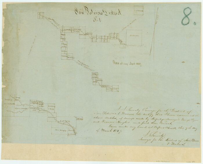 290, [Surveys along the San Fernando and Santa Gertrudis, San Patricio District], General Map Collection