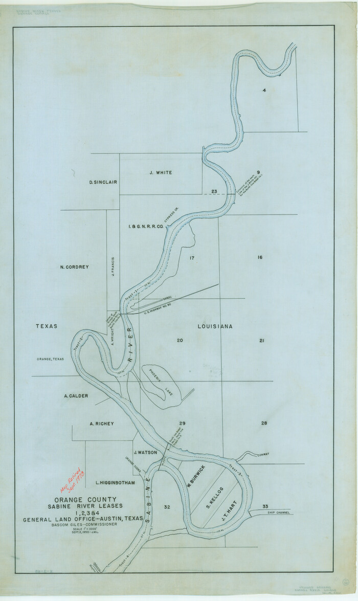 2900, Orange County - Sabine River Leases 1, 2, 3, & 4, General Map Collection