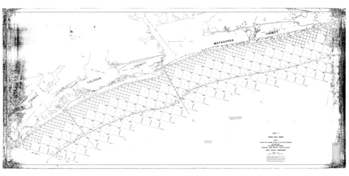 2901, Texas Gulf Coast Map from the Sabine River to the Rio Grande as subdivided for mineral development, General Map Collection