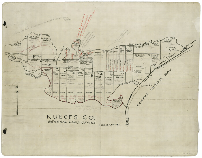 2924, [Map of Nueces Bay Showing Old Leases], General Map Collection