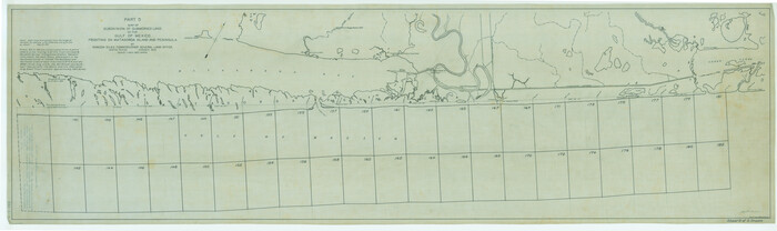 2932, Map of subdivision of submerged land in the Gulf of Mexico fronting on Matagorda Island and Peninsula, General Map Collection
