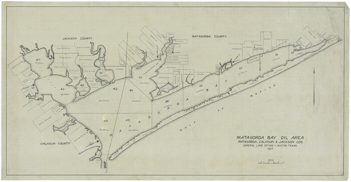 2934, Matagorda Bay Oil Area, Matagorda, Calhoun & Jackson Cos., General Map Collection