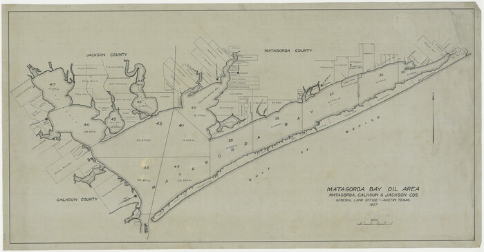 2934, Matagorda Bay Oil Area, Matagorda, Calhoun & Jackson Cos., General Map Collection