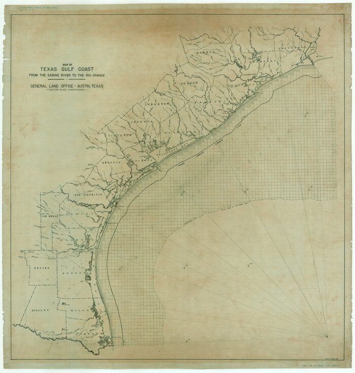 2945, Texas Gulf Coast from Sabine River to the Rio Grande, General Map Collection
