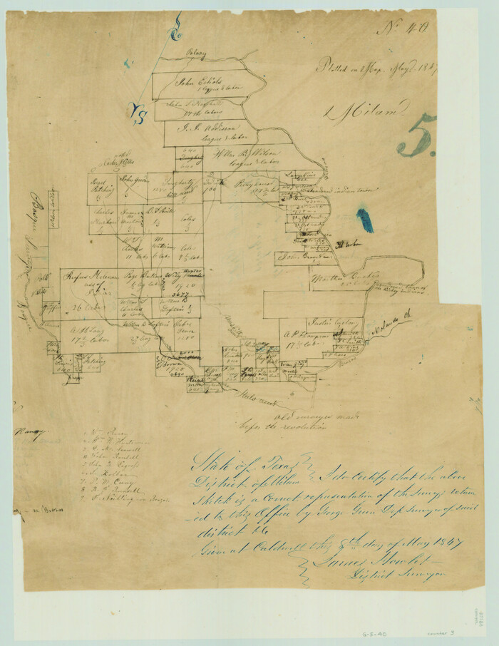 3, [Surveys in Milam District between the Bosque and Brazos Rivers], General Map Collection