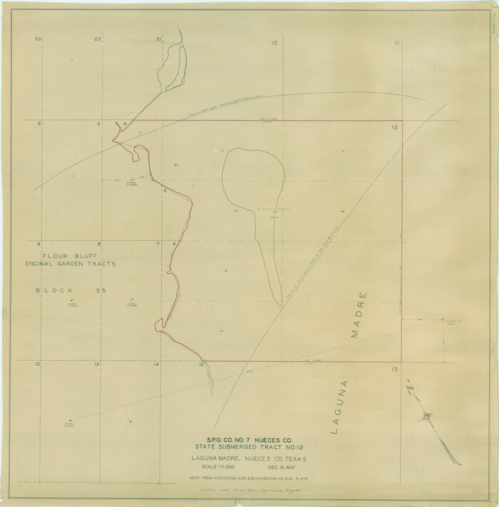 3026, S.P.O. Co. No. 7, State Submerged Tract No. 12, Laguna Madre, Nueces Co., Texas, General Map Collection