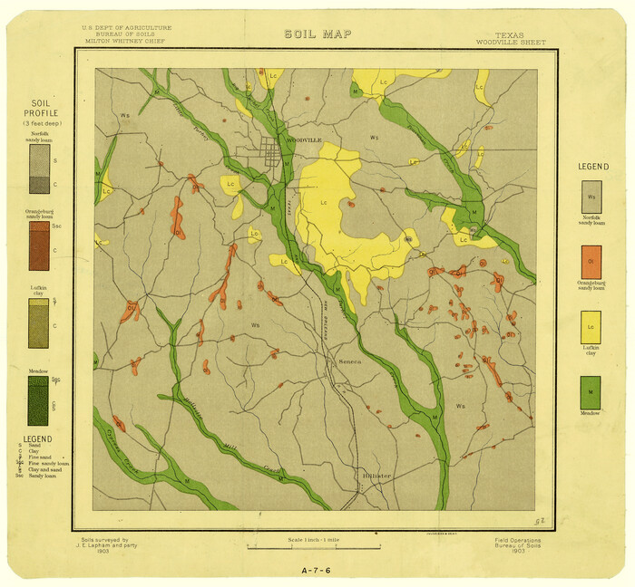3077, Soil Map, Texas, Woodville Sheet, General Map Collection