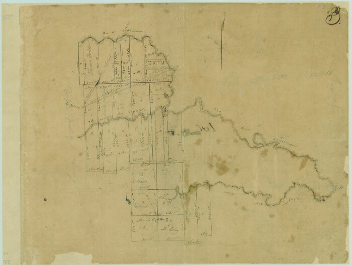 31, [Surveys in Power and Hewetson's Colony along the Aransas River, shown as Aransasu and Chiltipin Creek], General Map Collection