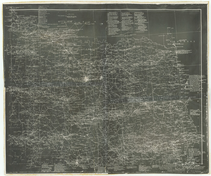 3101, [Triangulation Net of Part of Texas. Travis County to Red River], General Map Collection