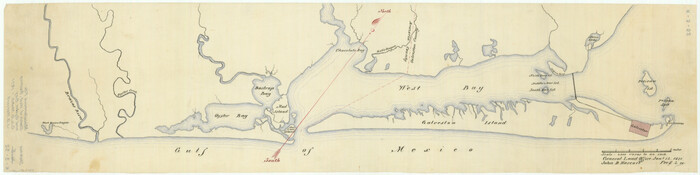 3103, [Sketch of Oyster Bay, Bastrop Bay, Chocolate Bay, and West Bay], General Map Collection