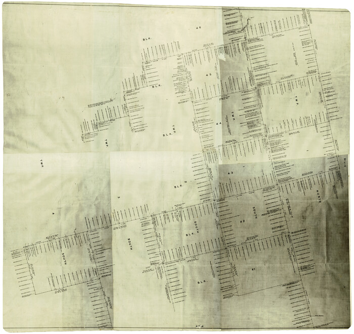 3124, [Plat of Texas and Pacific Railroad Company Block Lines, 80 Mile Reserve], General Map Collection

