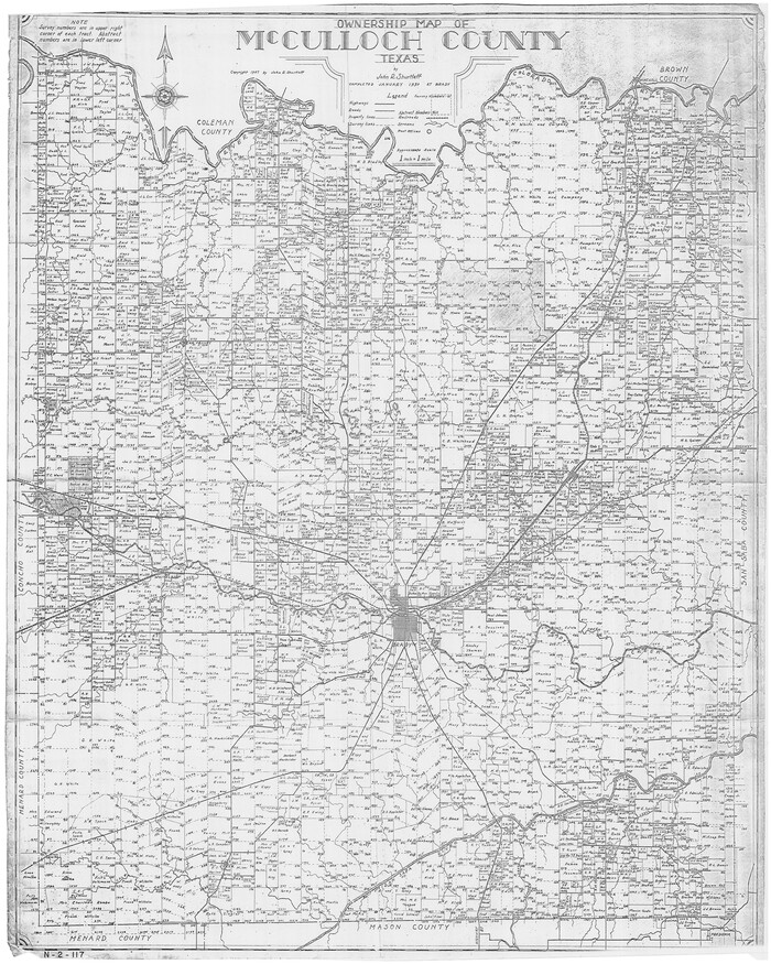 3138, Ownership Map of McCulloch County, Texas, General Map Collection