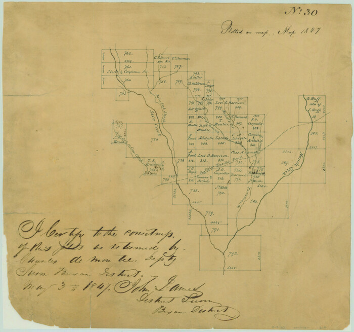 314, [Surveys in the Bexar District along Hondo and Seco Creeks], General Map Collection