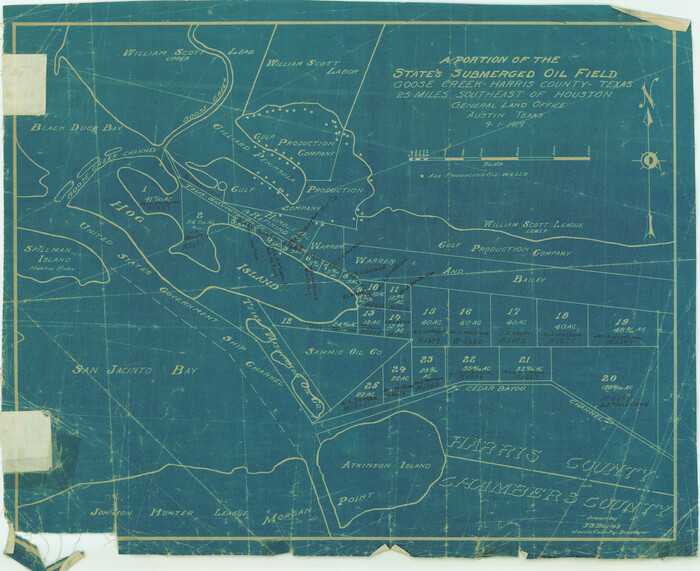 3165, A Portion of the State's Submerged Oil Field, Goose Creek - Harris County - Texas, General Map Collection