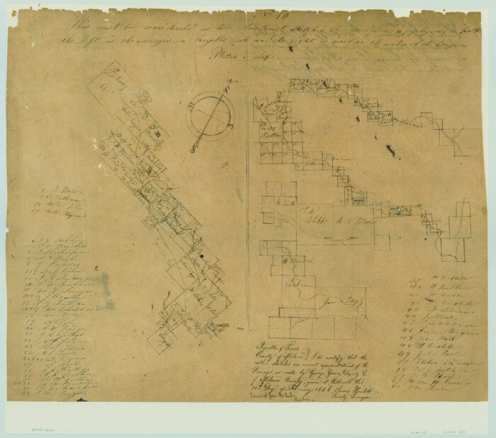 3171, [Surveys in the Milam District on Coryell Creek and the Bosque River], General Map Collection