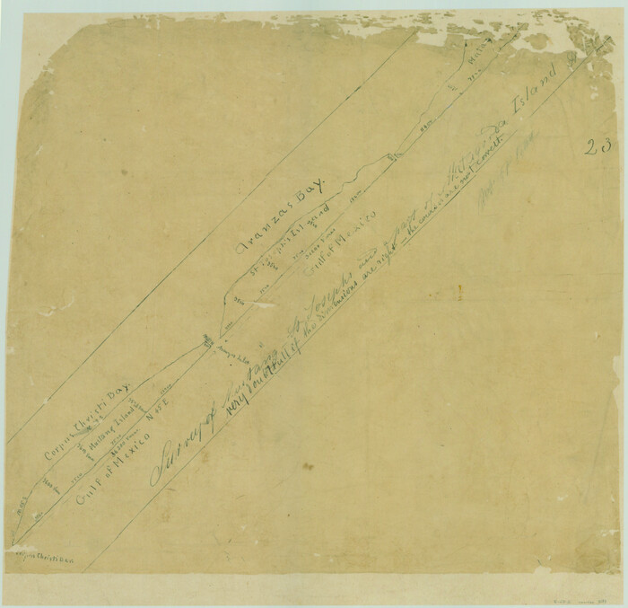 3183, Survey of Mustang Is., Joseph's and a part of Matagorda Island., General Map Collection