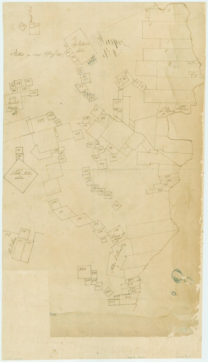 323, [Surveys near the Sabine River in the Jasper District], General Map Collection