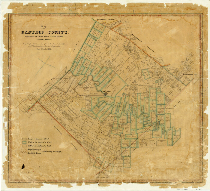 3280, Map of Bastrop County, General Map Collection