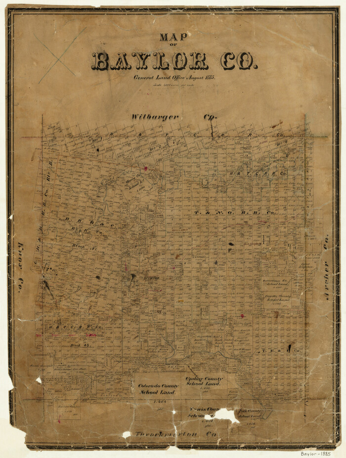 3284, Map of Baylor County, General Map Collection