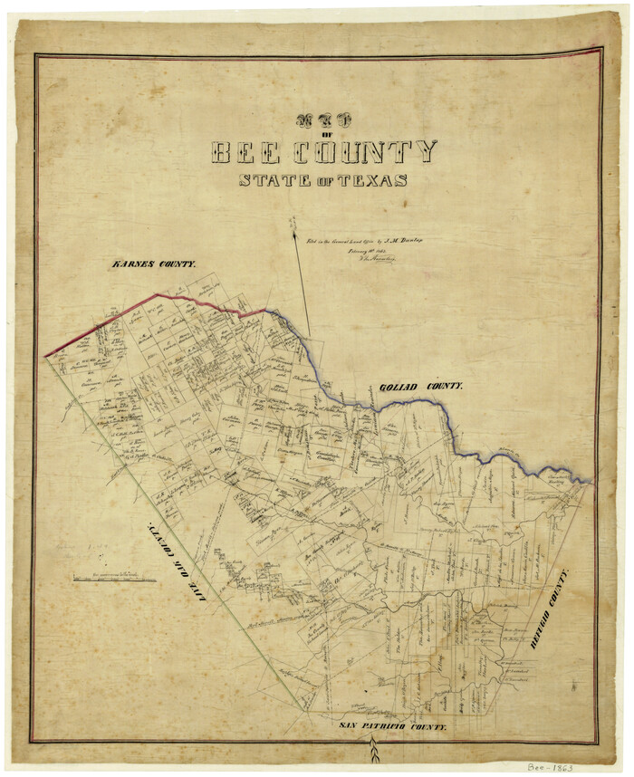 3286, Map of Bee County State of Texas, General Map Collection
