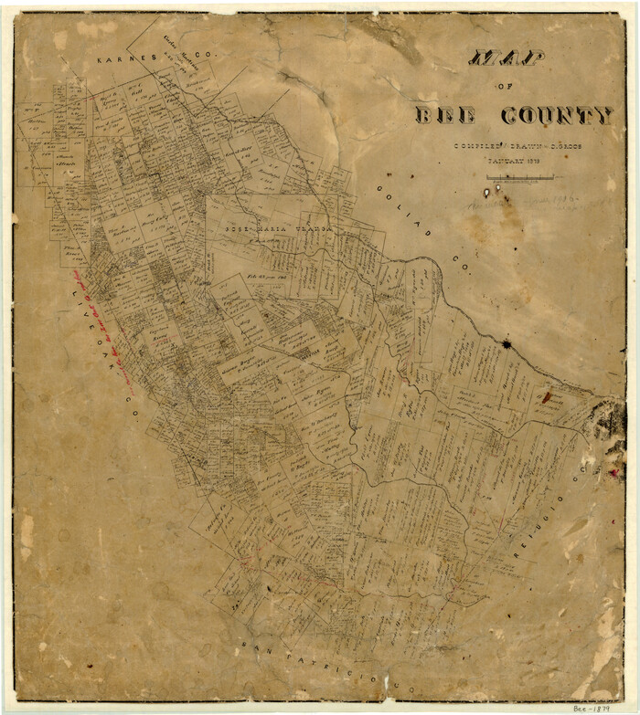3288, Map of Bee County, General Map Collection