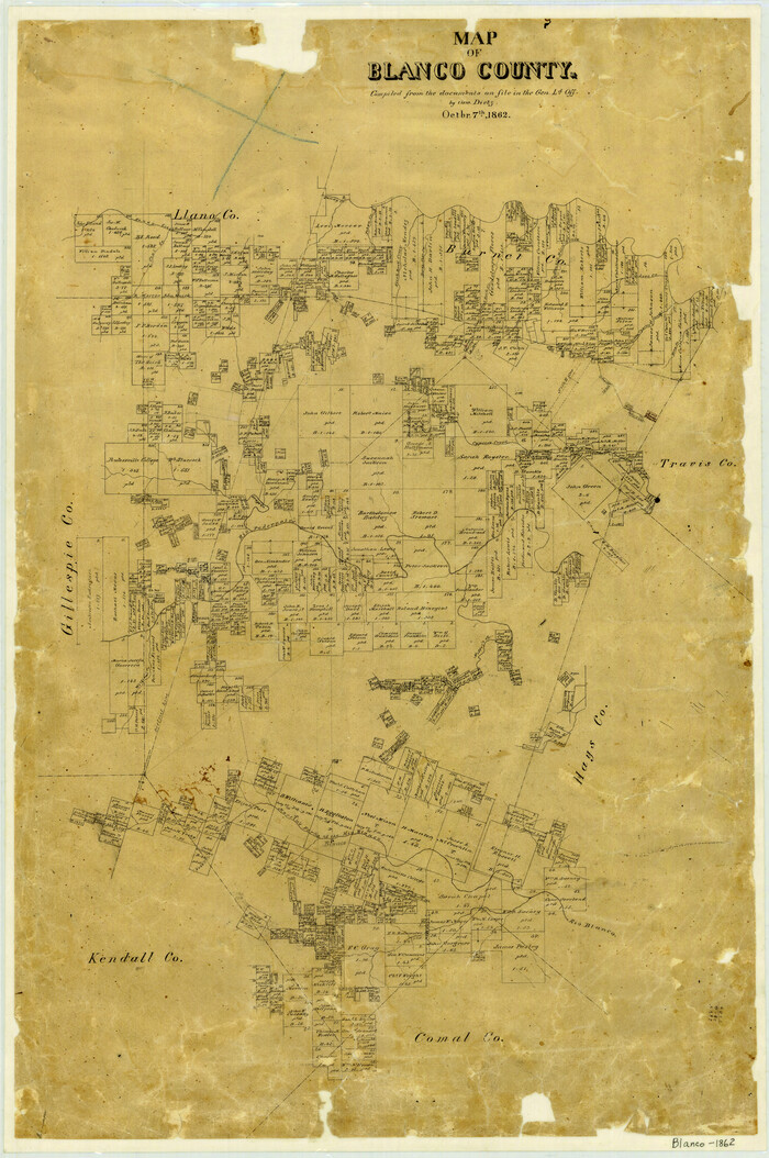 3303, Map of Blanco County, General Map Collection