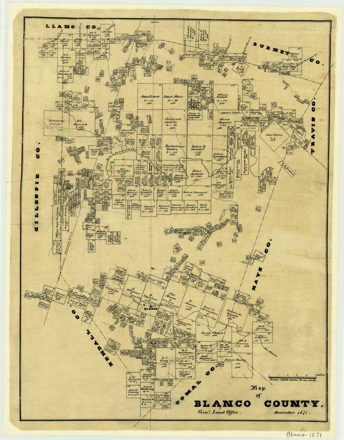 3304, Map of Blanco County, General Map Collection