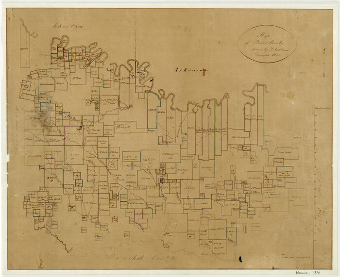 3316, Map of Bowie County, General Map Collection