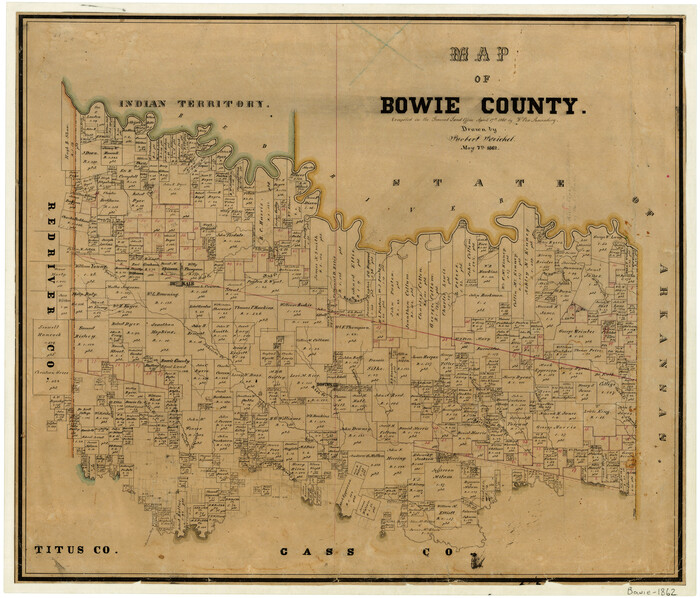 3317, Map of Bowie County, General Map Collection
