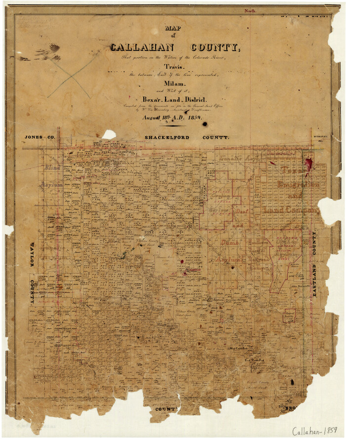 3360, Map of Callahan County, General Map Collection