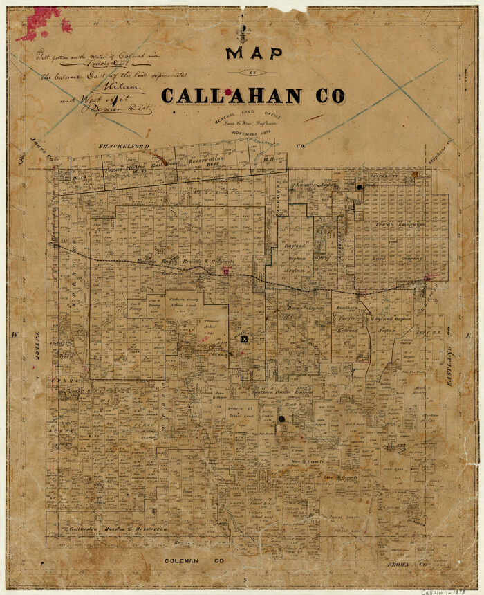 3361, Map of Callahan County, General Map Collection
