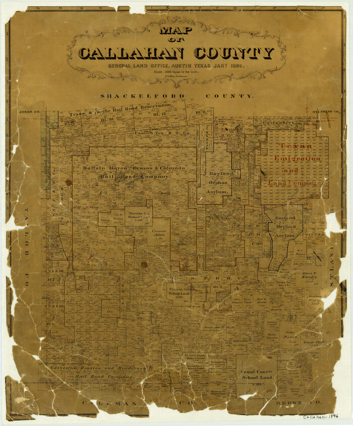3363, Map of Callahan County, General Map Collection