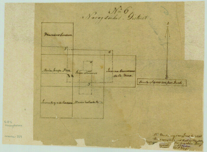 339, [Surveys in the Nacogdoches District, Rusk County], General Map Collection