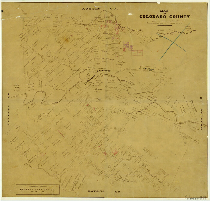 3425, Map of Colorado County, General Map Collection