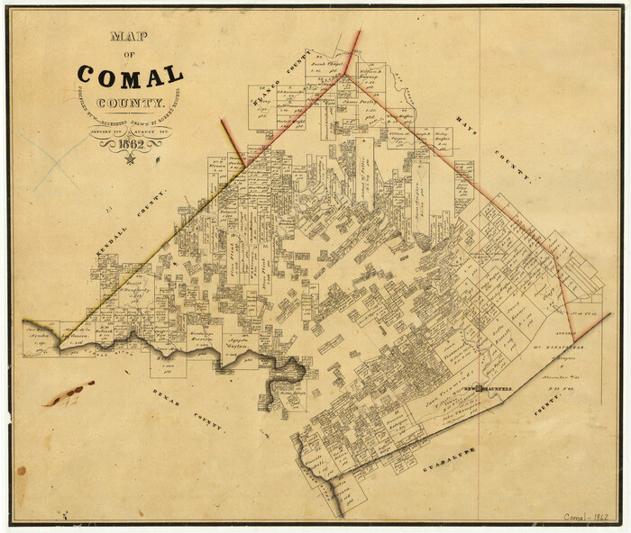 3429, Map of Comal County, General Map Collection