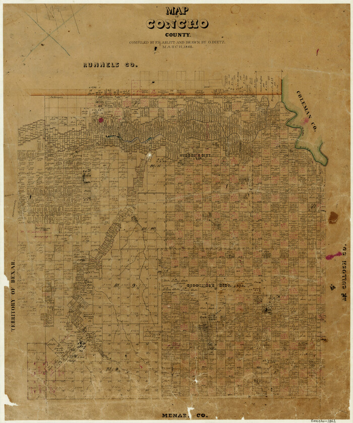 3435, Map of Concho County, General Map Collection