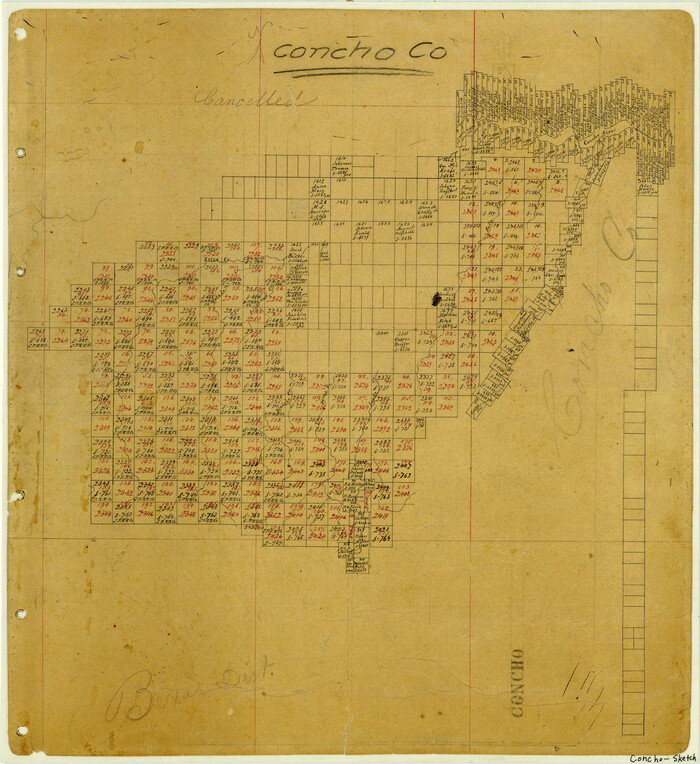 3438, Concho County, General Map Collection