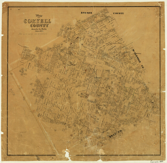 3447, Map of Coryell County, General Map Collection