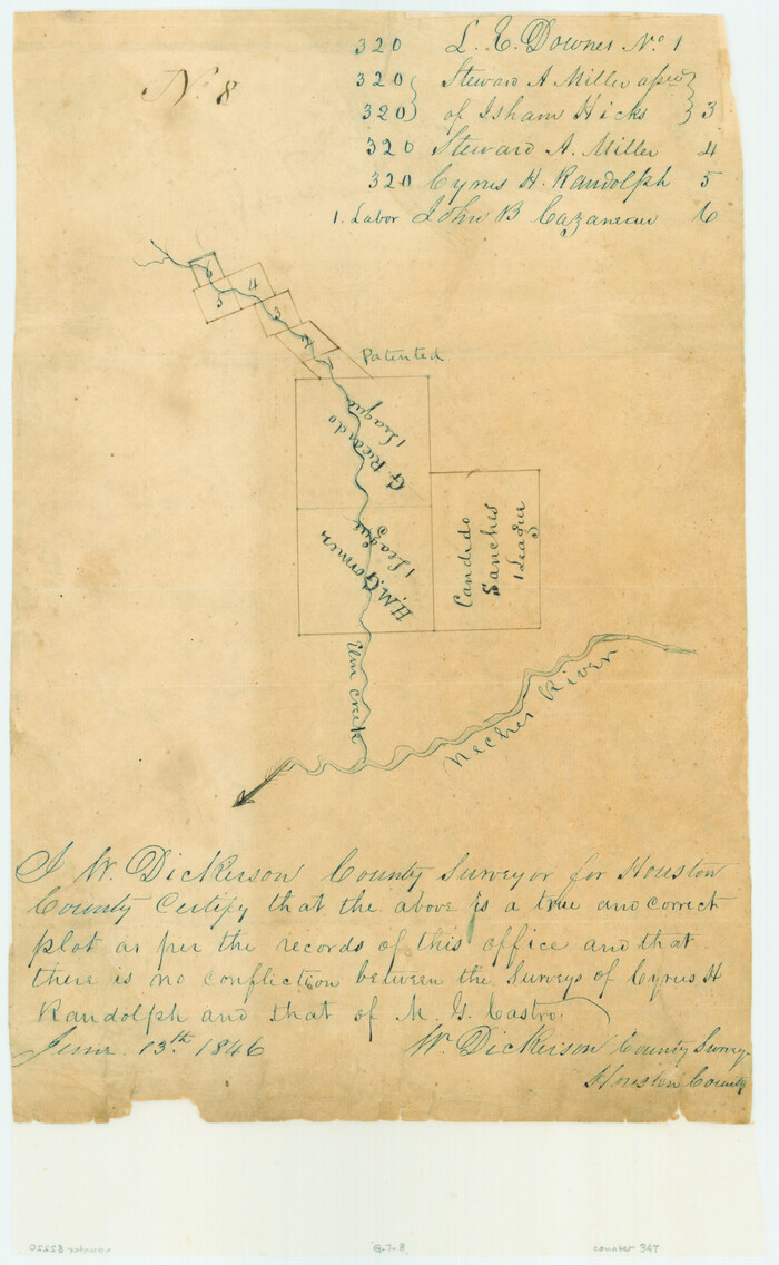 347, [Surveys along Elm Creek], General Map Collection