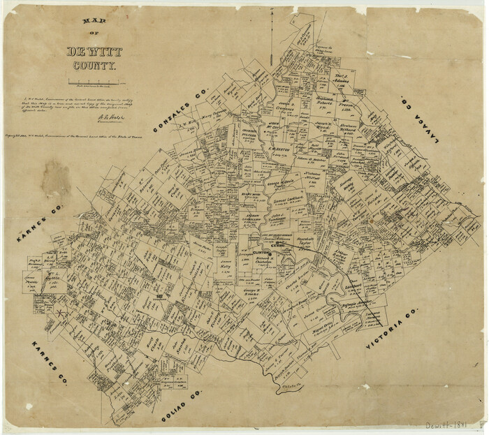 3478, Map of DeWitt County, General Map Collection