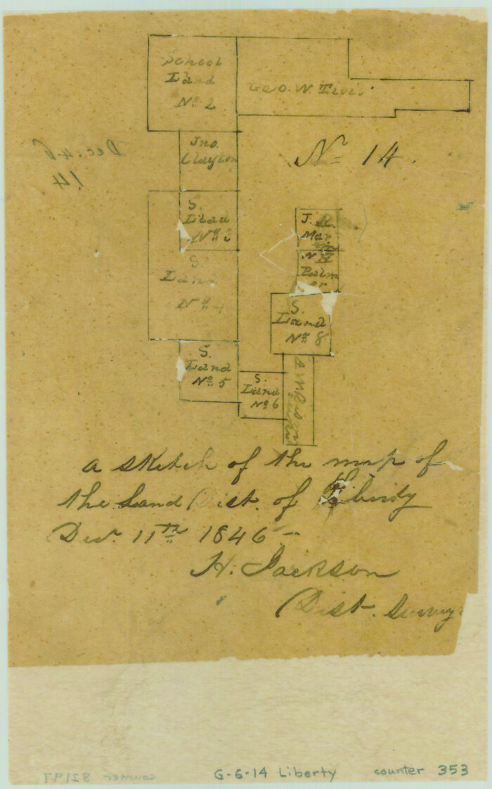353, A sketch of the map of the Land Dist. of Liberty, General Map Collection
