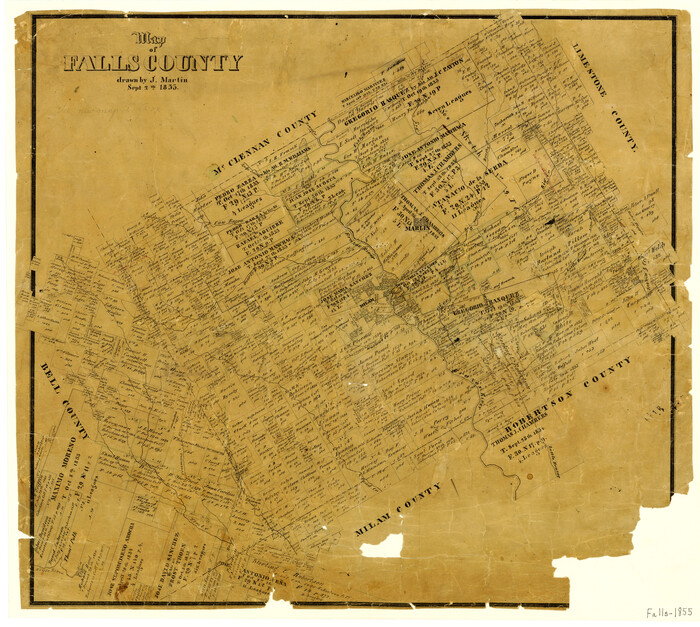 3532, Map of Falls County, General Map Collection